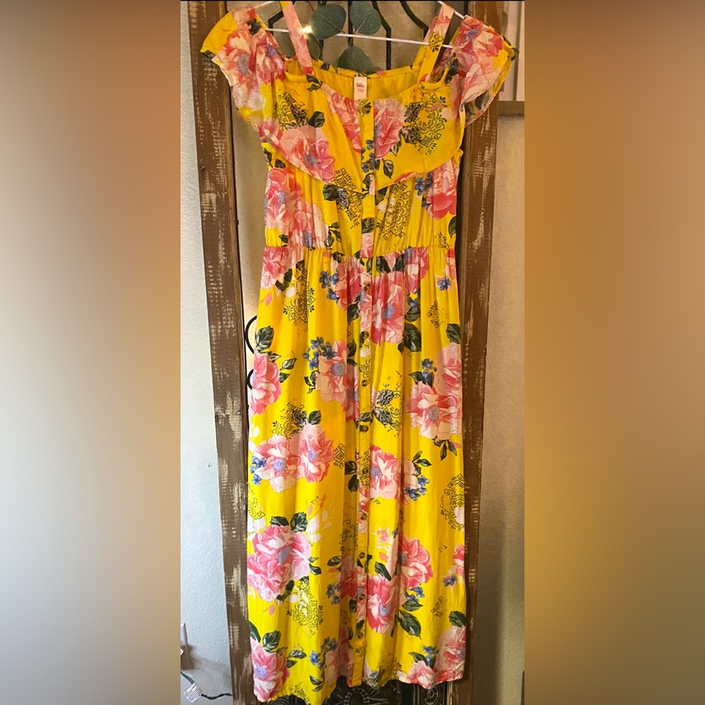 ✅ Floral Sundress size xl Juniors or Women’s small